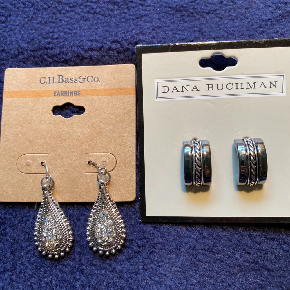Bass and Buchman Earrings Set of 2 NWT